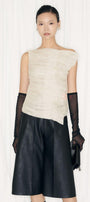 Imani Straight Asymmetric Organza Top - MEAN BLVD