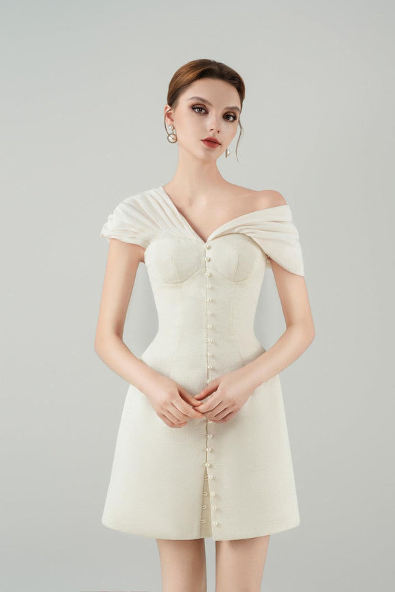 Imelda Asymmetric Midi Dress