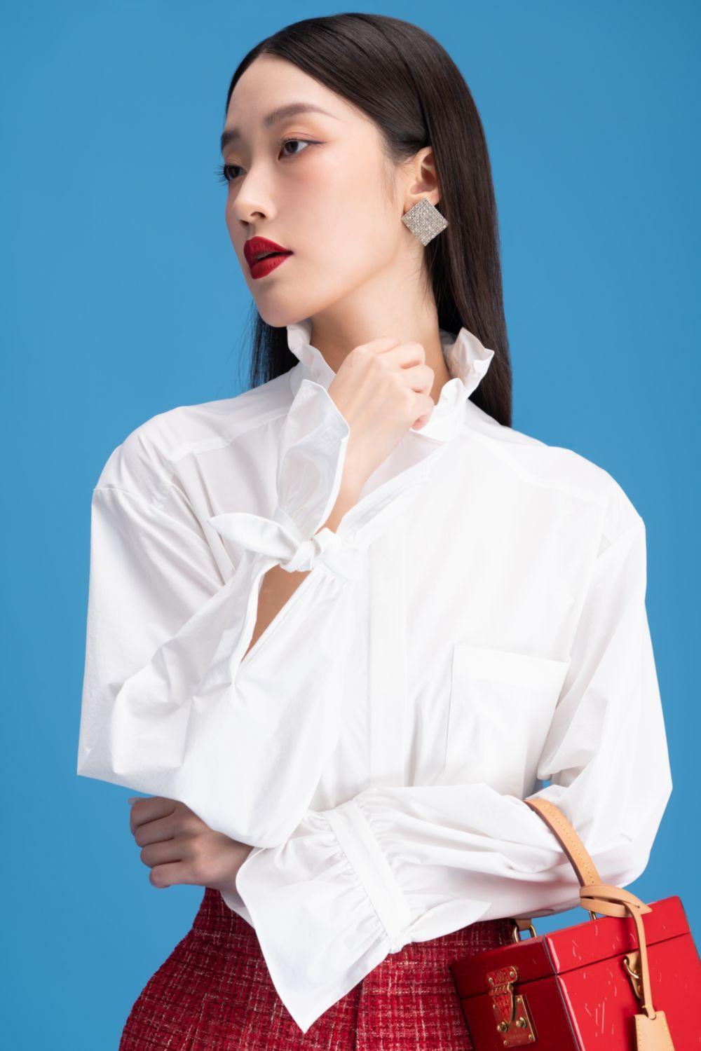 Indie Straight Ruffle Collar Silk Shirt - MEAN BLVD