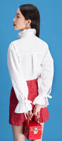 Indie Straight Ruffle Collar Silk Shirt - MEAN BLVD