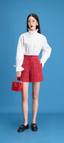 Indie Straight Ruffle Collar Silk Shirt - MEAN BLVD