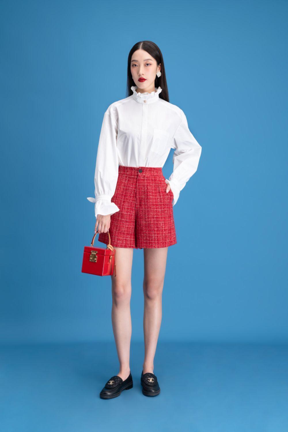 Indie Straight Ruffle Collar Silk Shirt - MEAN BLVD
