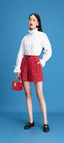 Indie Straight Ruffle Collar Silk Shirt - MEAN BLVD
