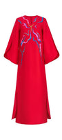 Indira Straight Split Sleeved Zibeline Ankle Length Dress - MEAN BLVD
