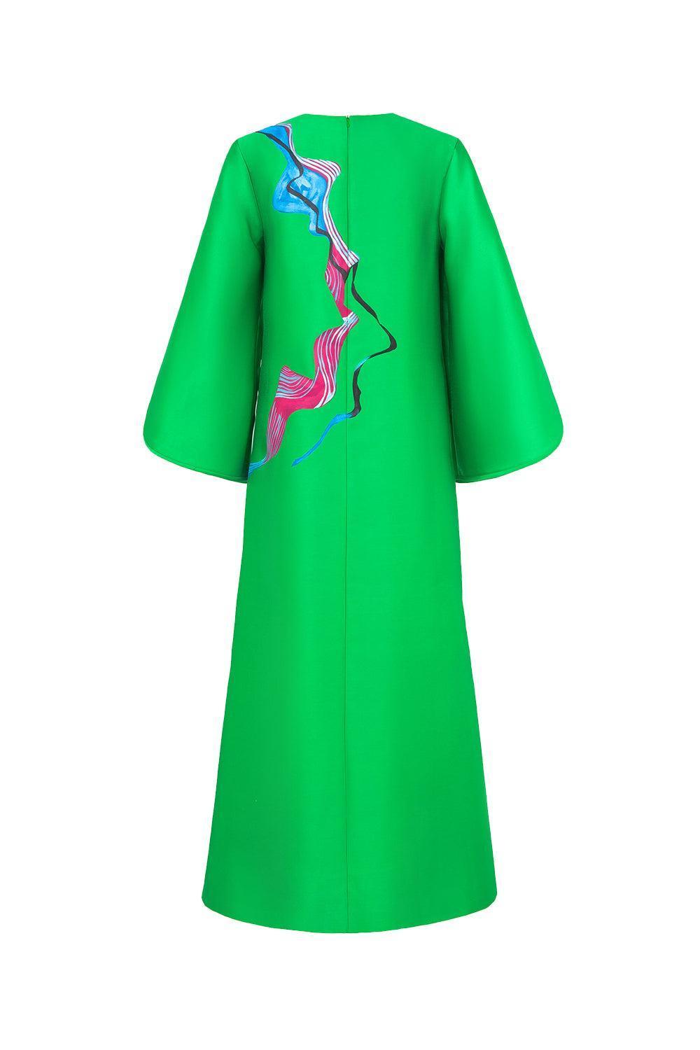 Indira Straight Split Sleeved Zibeline Ankle Length Dress - MEAN BLVD