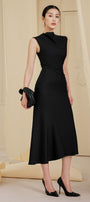 Inez A-line Sleeveless Viscose Midi Dress - MEAN BLVD