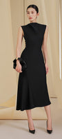 Inez A-line Sleeveless Viscose Midi Dress - MEAN BLVD