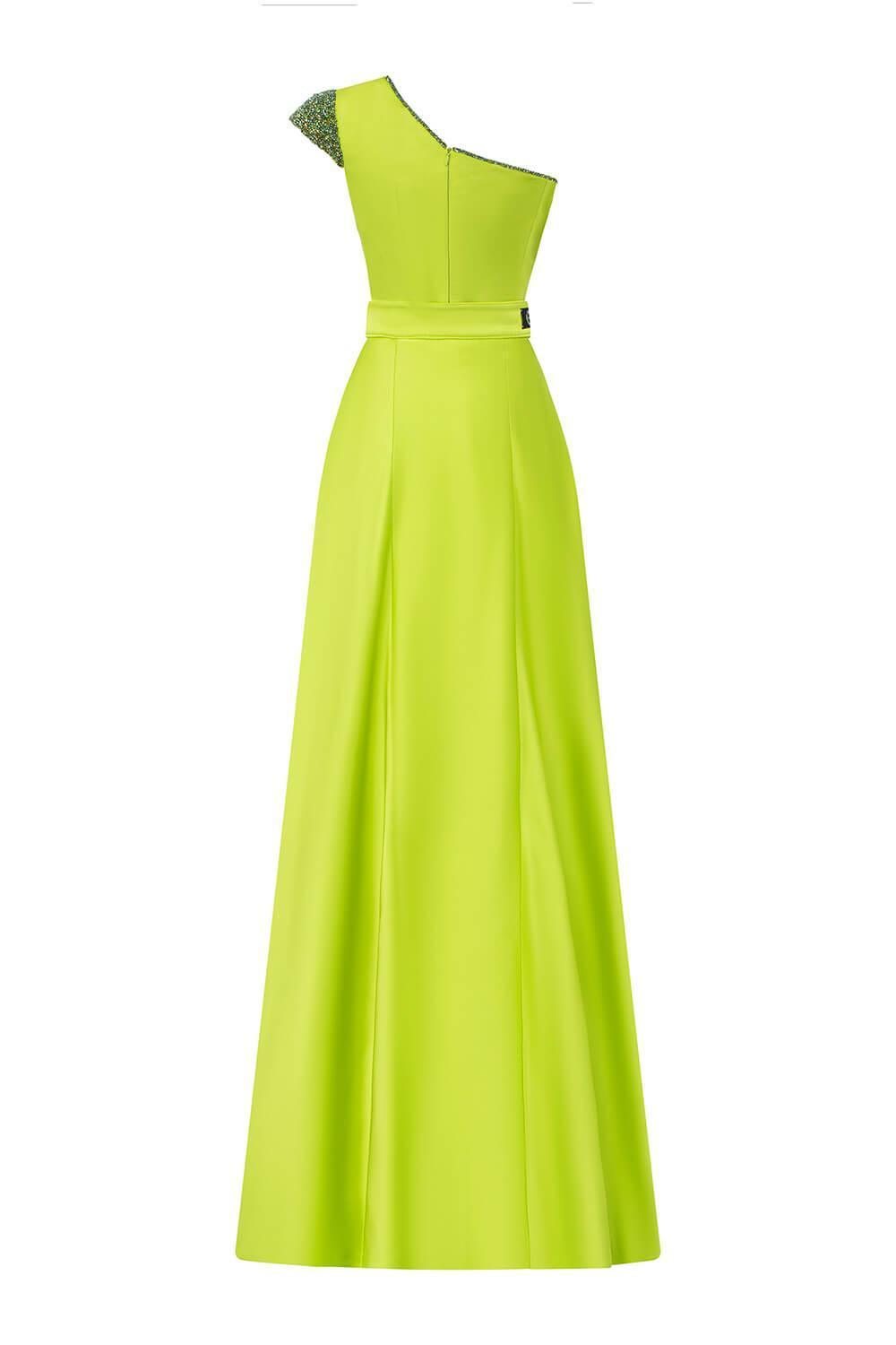 Intrigue Sheath One Shoulder Silk Floor Length Dress - MEAN BLVD