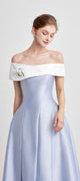 Ipomoea A-line Off-Shoulder Taffeta Midi Dress - MEAN BLVD