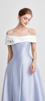 Ipomoea A-line Off-Shoulder Taffeta Midi Dress - MEAN BLVD