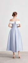 Ipomoea A-line Off-Shoulder Taffeta Midi Dress - MEAN BLVD