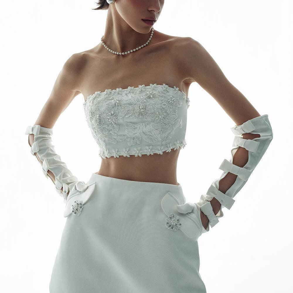 Ira A-line Seam Pocket Chanel Mini Skirt - MEAN BLVD