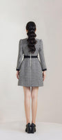 Irene A-line Long Sleeved Tweed Mini Dress - MEAN BLVD