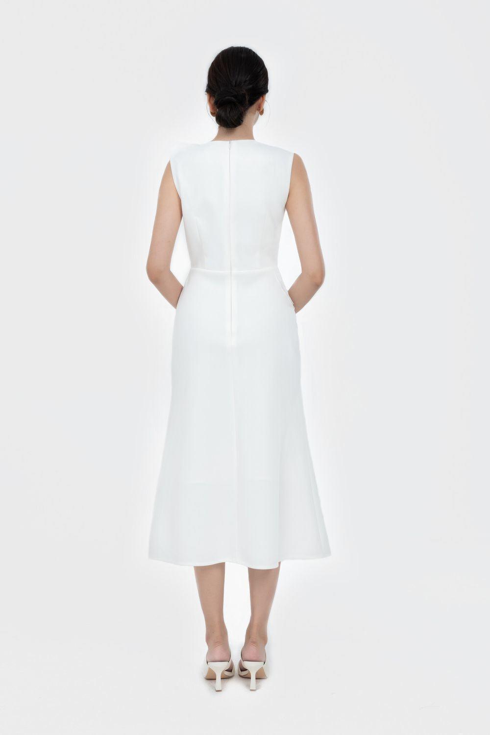 Iris Sheath Sleeveless Polycotton Midi Dress - MEAN BLVD