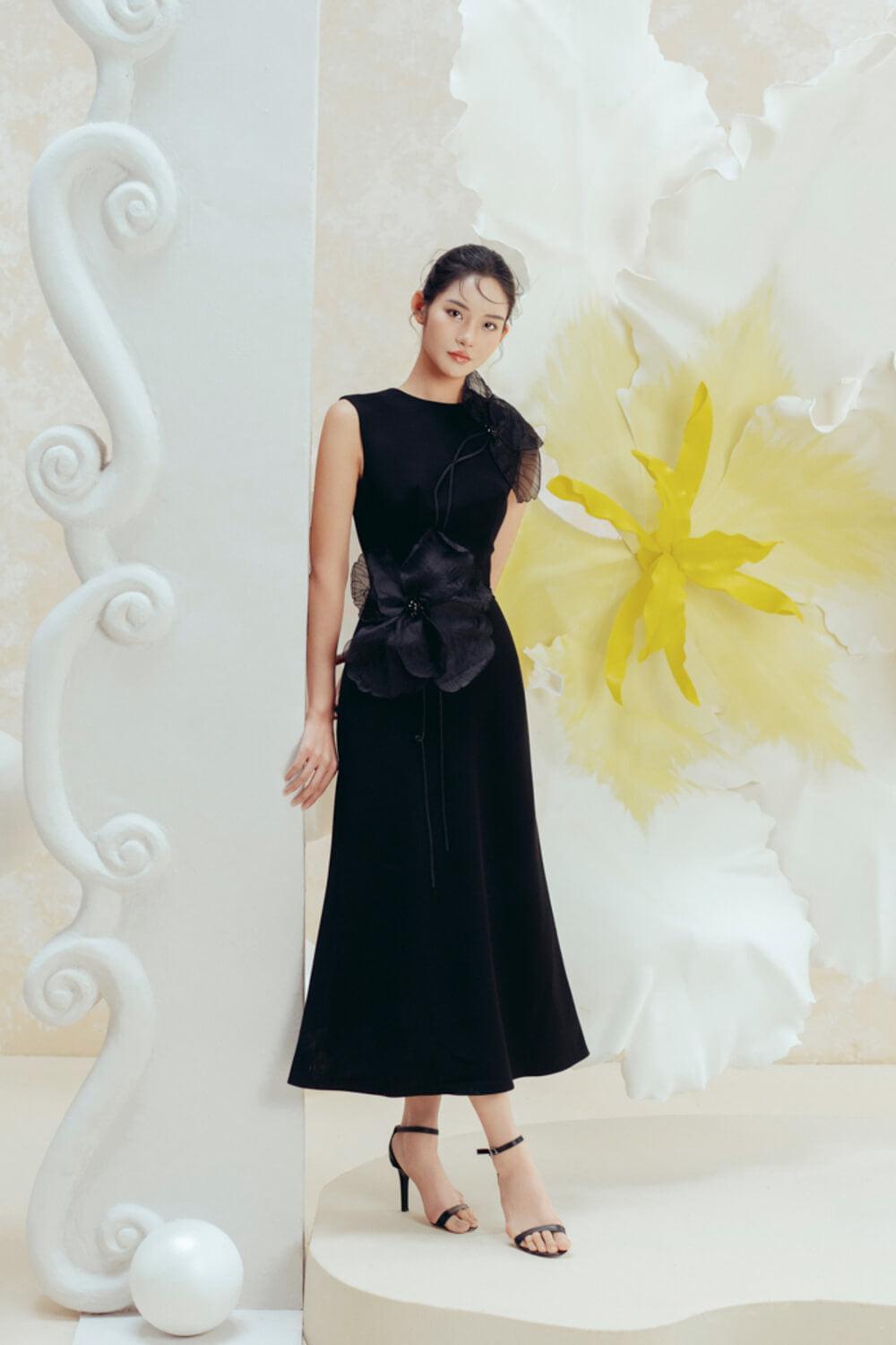 Iris Sheath Sleeveless Polycotton Midi Dress - MEAN BLVD