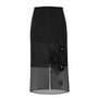 Iris Straight Back Slit Chiffon Midi Skirt - MEAN BLVD