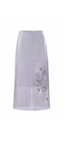 Iris Straight Back Slit Chiffon Midi Skirt - MEAN BLVD
