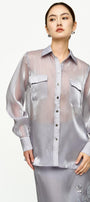 Iris Straight Cuff Sleeved Organza Shirt - MEAN BLVD