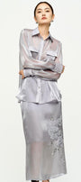 Iris Straight Cuff Sleeved Organza Shirt - MEAN BLVD