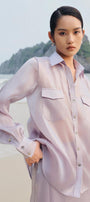 Iris Straight Cuff Sleeved Organza Shirt - MEAN BLVD