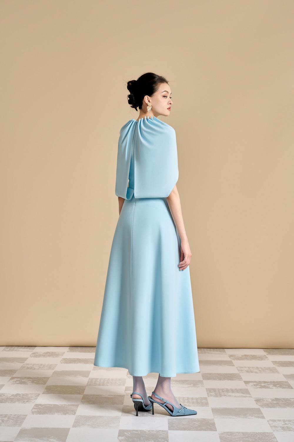 Irissy A-line Round Neck Polyester Ankle Length Dress - MEAN BLVD