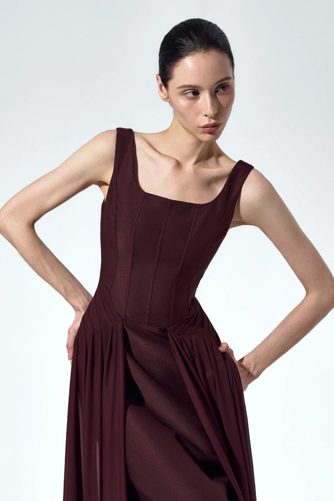 Isabeau Square Neck Maxi Dress - MEAN BLVD