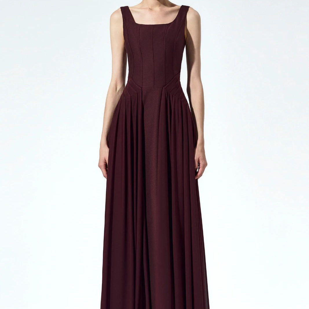 Isabeau Square Neck Maxi Dress - MEAN BLVD