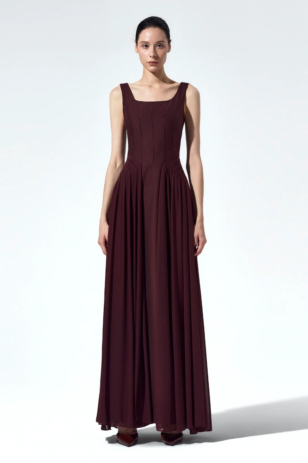 Isabeau Square Neck Maxi Dress - MEAN BLVD