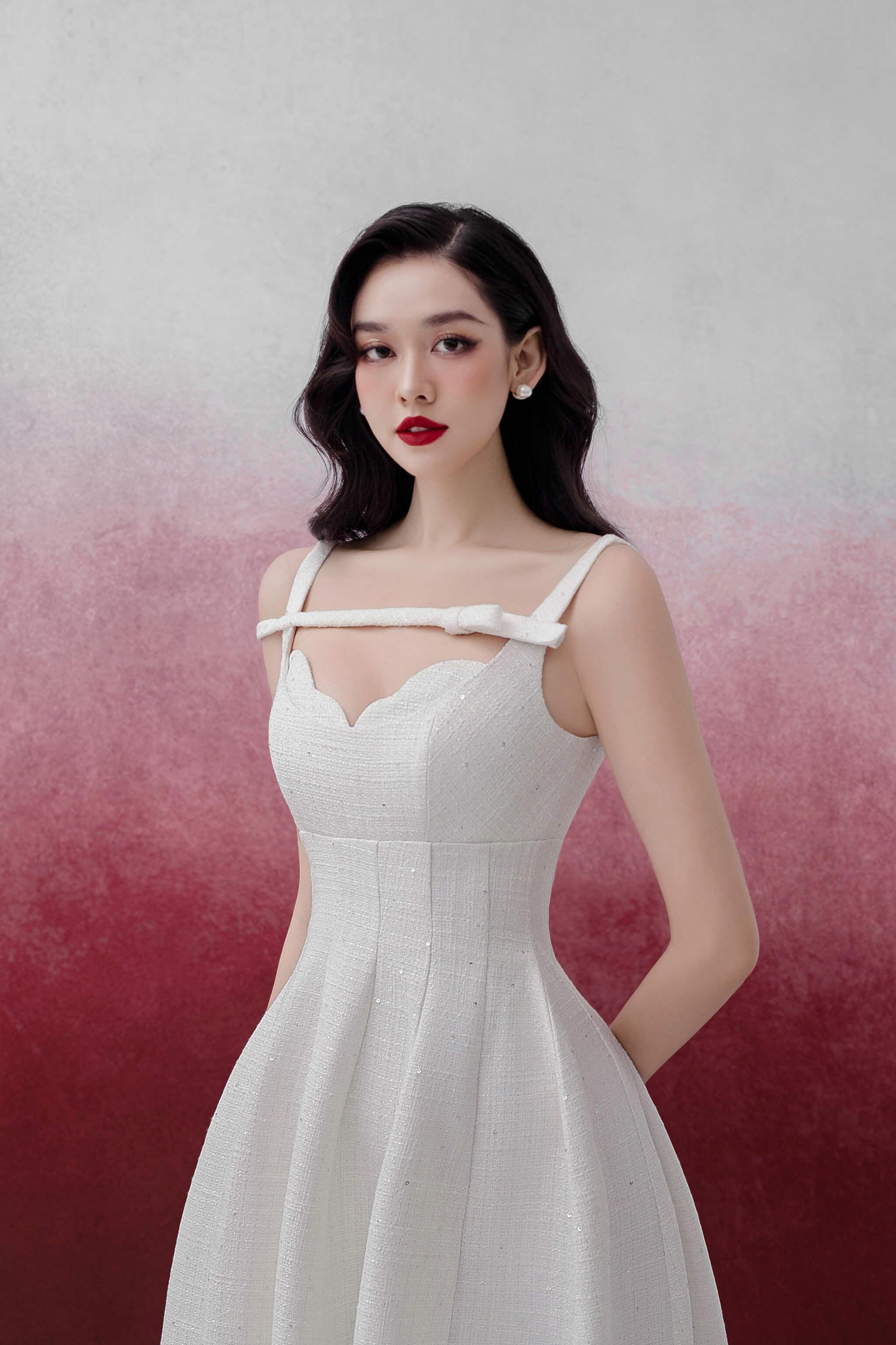 Isabel Fit and Flare Sleeveless Tweed Midi Dress - MEAN BLVD