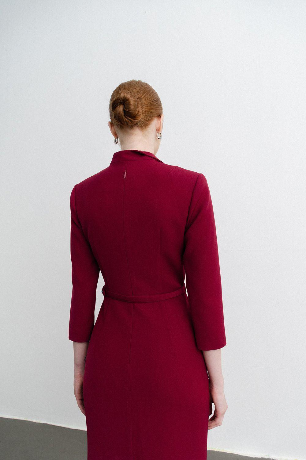 Isabella Pencil Asymmetric Neck Polycotton Midi Dress - MEAN BLVD