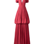 Isabelle Balloon Off-Shoulder Chiffon Floor Length Dress - MEAN BLVD