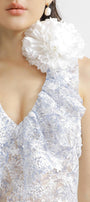 Isaias Bodycon V-Neck Embroidered Lace Top - MEAN BLVD
