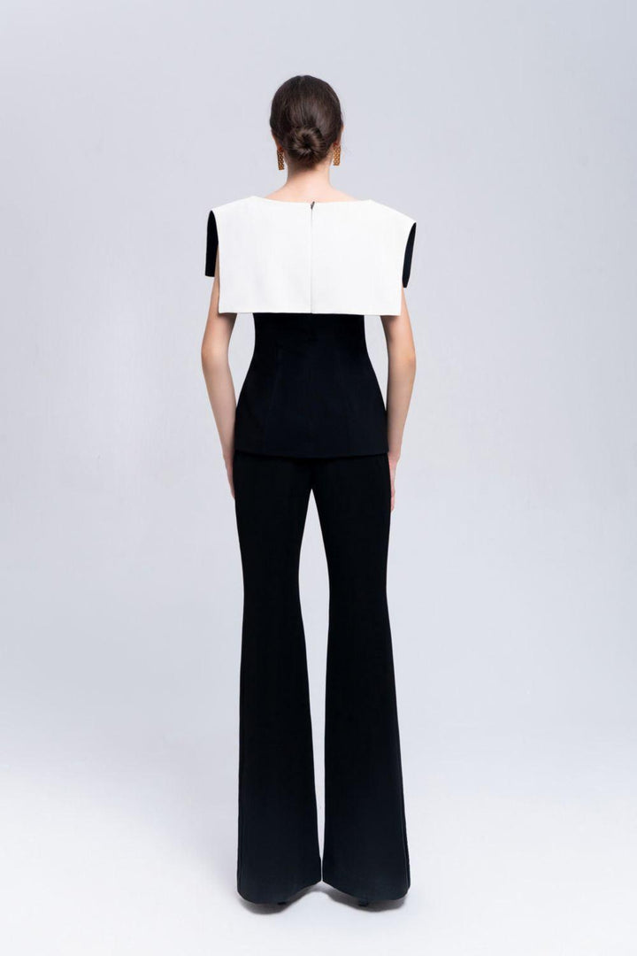 Isla Flared Side Slit Cotton Floor Length Pants - MEAN BLVD