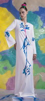 Isla Straight Long Sleeved Satin Floor Length Dress - MEAN BLVD