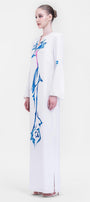 Isla Straight Long Sleeved Satin Floor Length Dress - MEAN BLVD