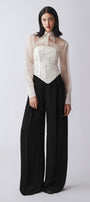 Isla Straight See-Through Organza Shirt - MEAN BLVD