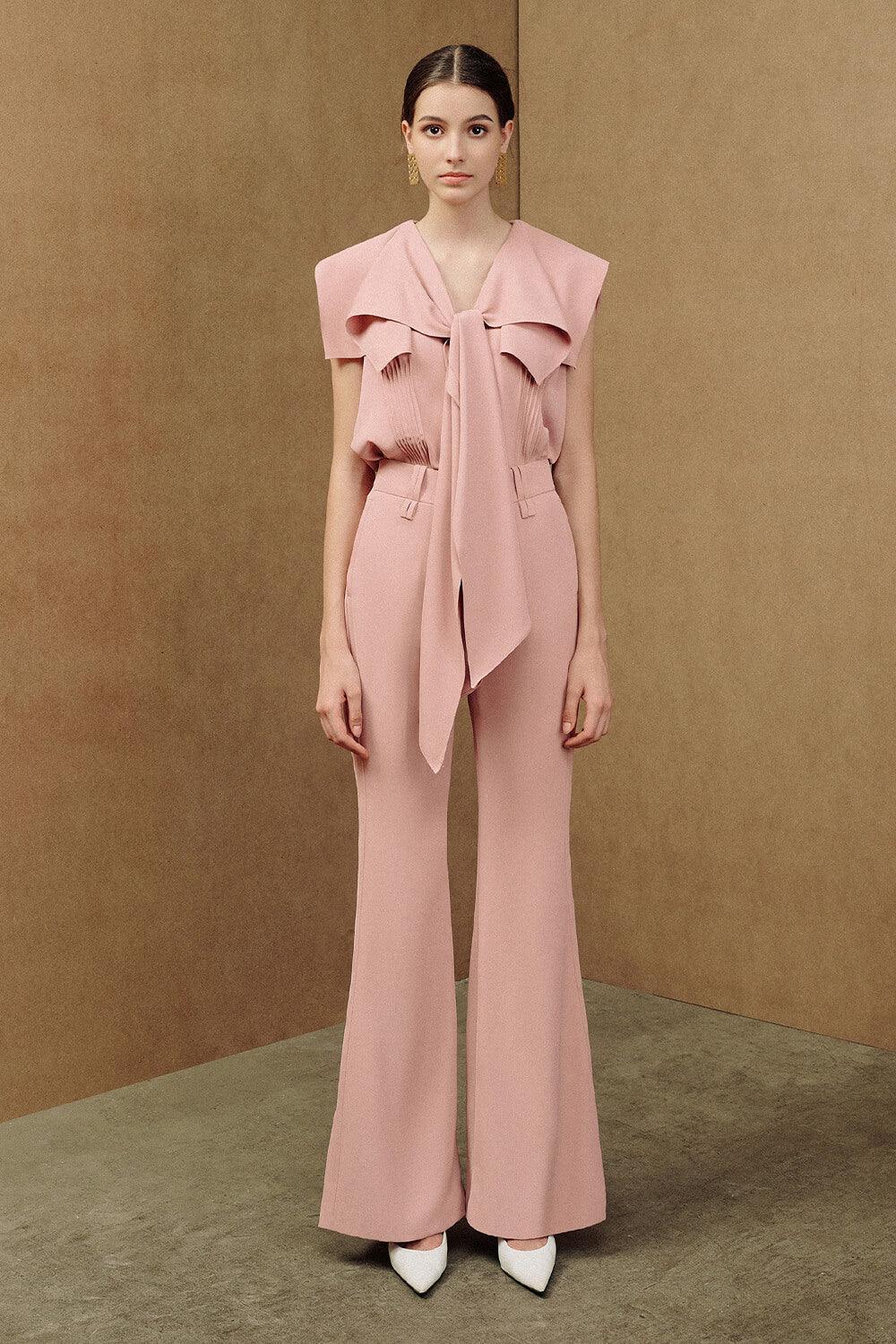 Isla Straight Tie Neck Cotton Top - MEAN BLVD