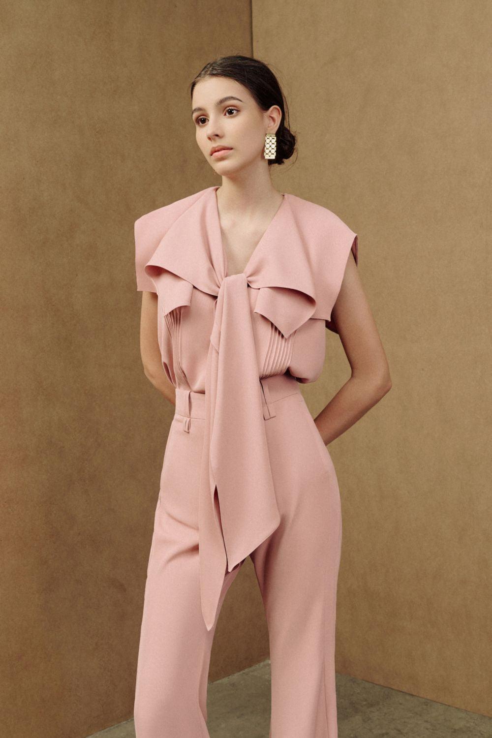 Isla Straight Tie Neck Cotton Top - MEAN BLVD