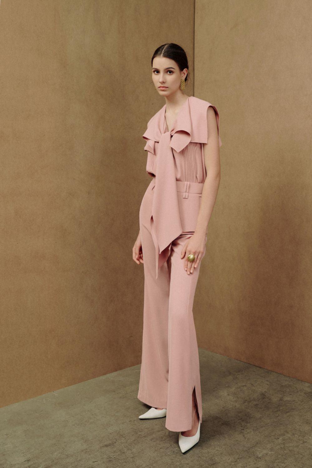 Isla Straight Tie Neck Cotton Top - MEAN BLVD