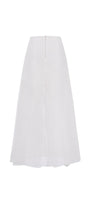 Ivory A-line High Waist Organza Maxi Skirt - MEAN BLVD