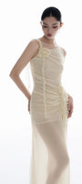 Ivory One Shoulder Maxi Dress - MEAN BLVD