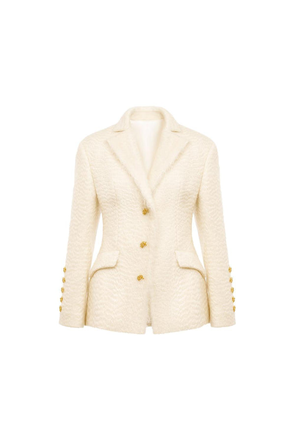 Ivory Mohair Jacket - MEAN BLVD