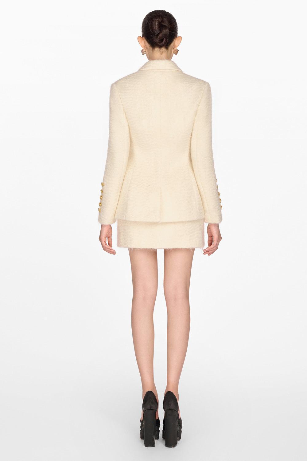 Ivory Mohair Jacket - MEAN BLVD