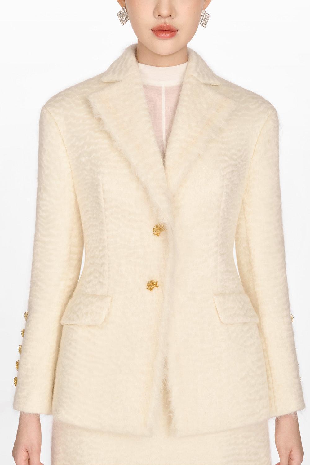 Ivory Mohair Jacket - MEAN BLVD