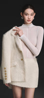 Ivory Mohair Jacket - MEAN BLVD