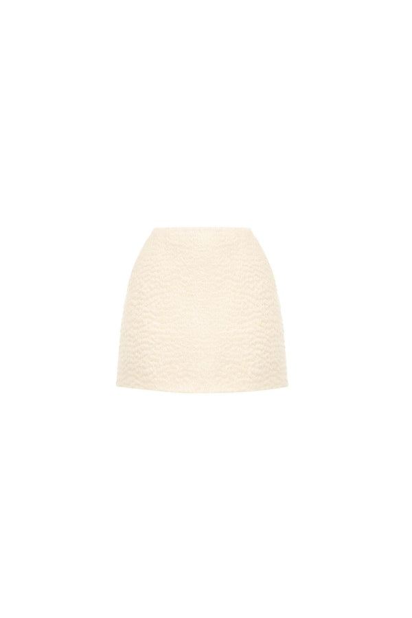 Ivory Mohair Mini Skirt - MEAN BLVD
