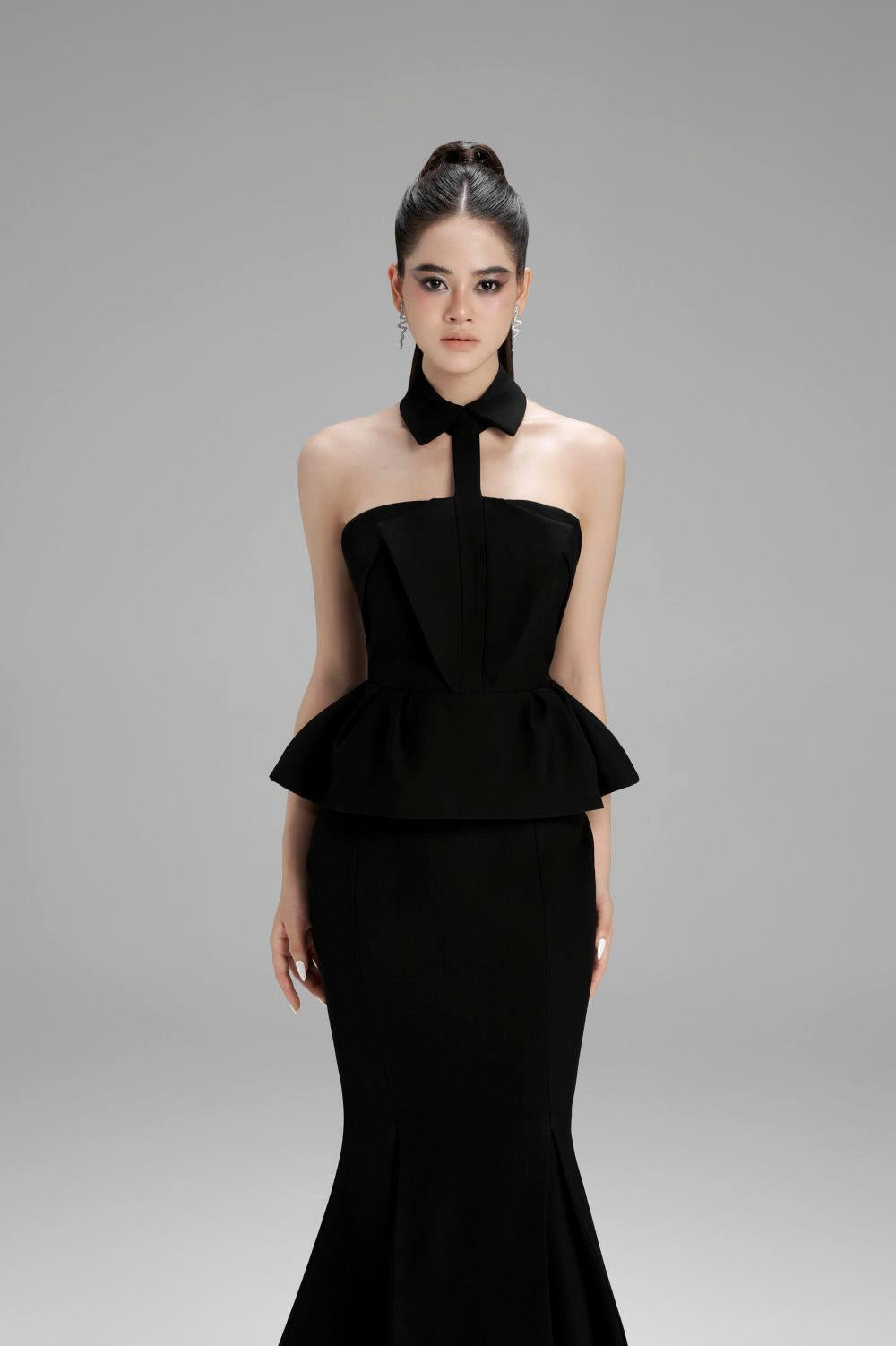 Ivy Mermaid Pleated Polycotton Midi Skirt - MEAN BLVD