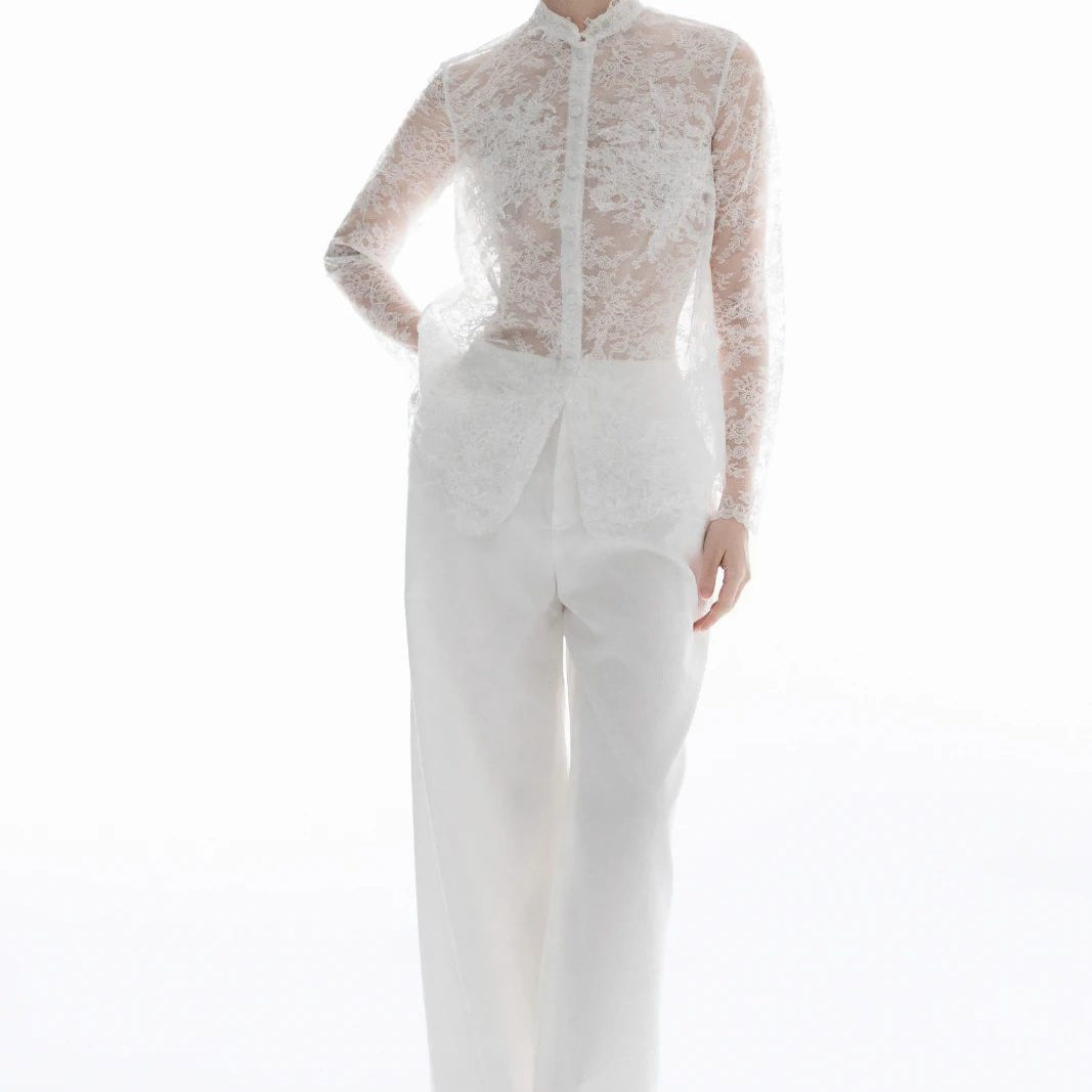 Ivy Mandarin Collar Top - MEAN BLVD