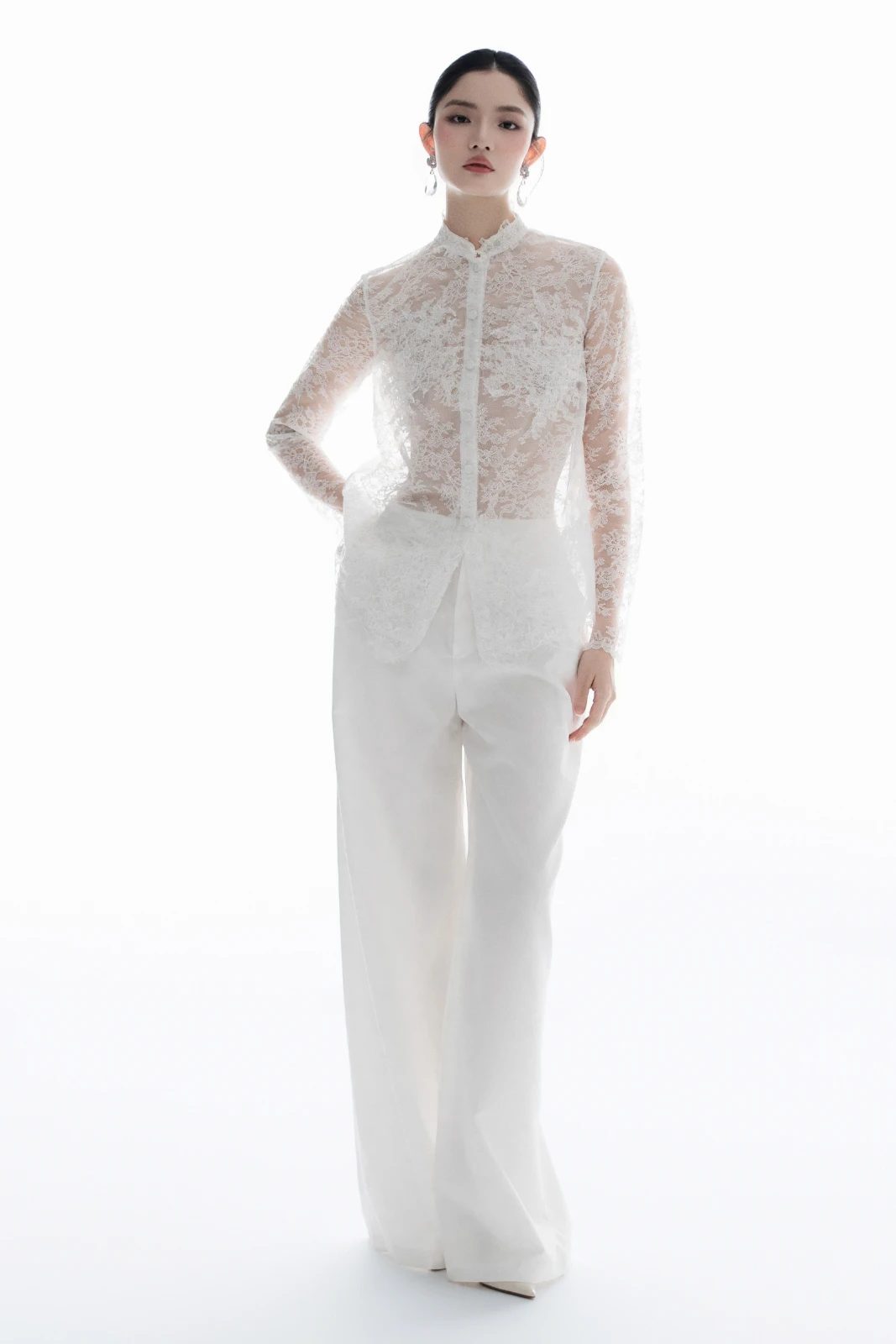 Ivy Mandarin Collar Top - MEAN BLVD