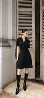 Jade A-line Front Zipper Knit Knee-length Dress - MEAN BLVD